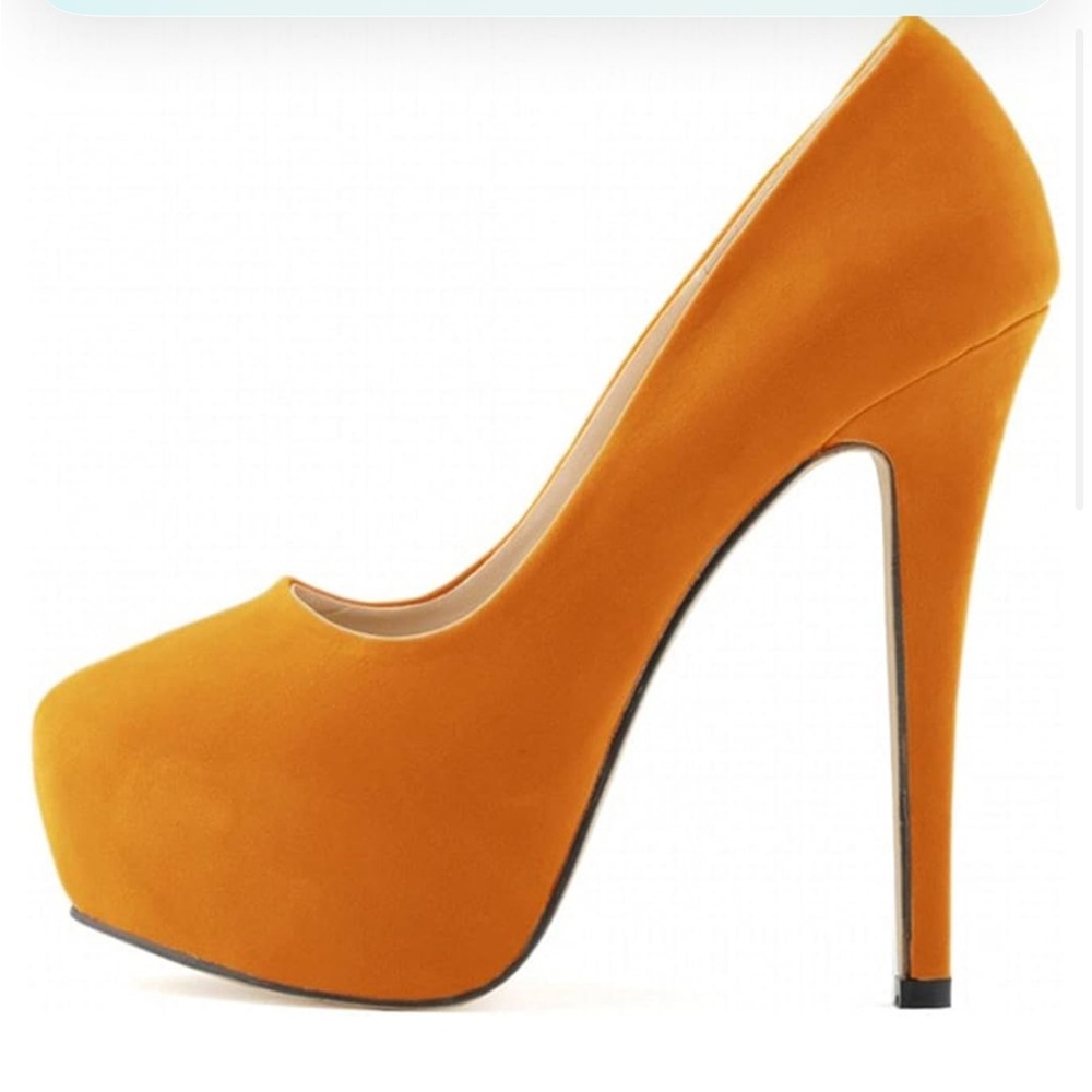 🎈5/$25 Elegant Orange High Heels Size 8 No Box